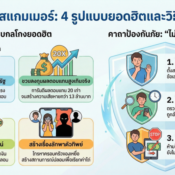 รู้ทัน !! กลโกงสแกมเมอร์ 4 รูปแบบยอดฮิต