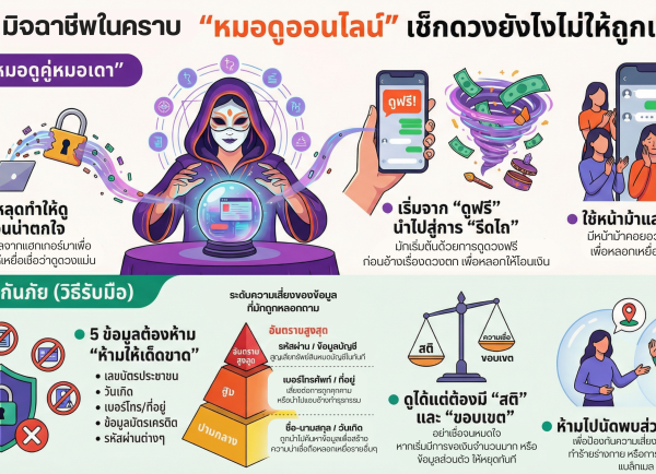 ถอดรหัสกลโกง “หมอดูออนไลน์” รู้ทันก่อนให้ข้อมูล
